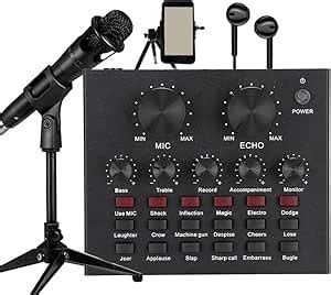 Amazon Microphone Sound Card Kit Live Sound Mixer Voice Changer