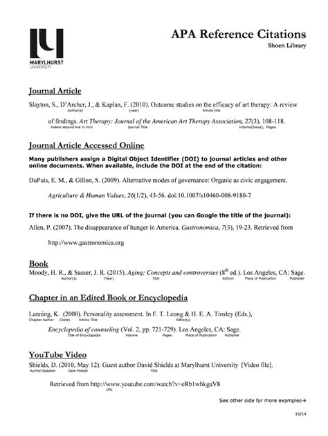 Fillable Online Apa Reference Citations Fax Email Print Pdffiller