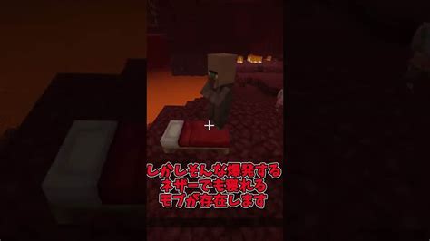 【マインクラフト】ネザーでも寝れるモブがいた！？shorts マイクラ（minecraft）動画まとめ