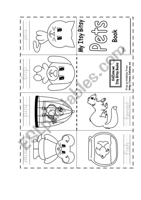 Pets Minibook Esl Worksheet By Sandracosta0803