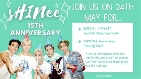 SHINee Support Team On Twitter SHINee 15TH ANNIVERSARY EVENTS