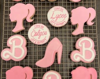 Barbie Themed Birthday Cookies Girl Birthday Cookies Birthday Party