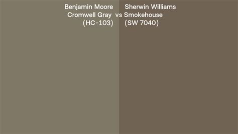 Benjamin Moore Cromwell Gray Hc 103 Vs Sherwin Williams Smokehouse