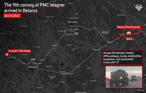 The 11th Convoy Of PMC Wagner Arrived In Belarus For The First Time