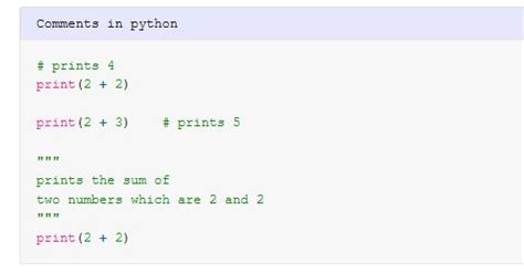 Python Single And Multi Line Comments With Shortcuts