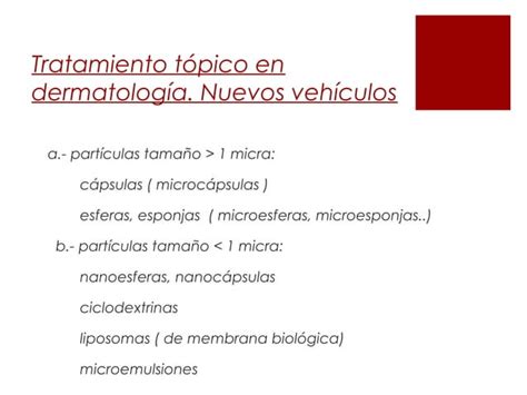 Tratamiento T Pico En Dermatolog A Y F Rmulas Magistrales En Problemas