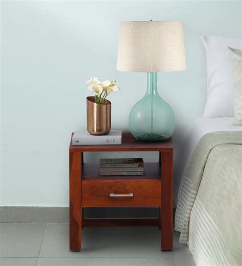 Buy Avian Z Sheesham Wood Bedside Table In Scratch Resistant Honey Oak