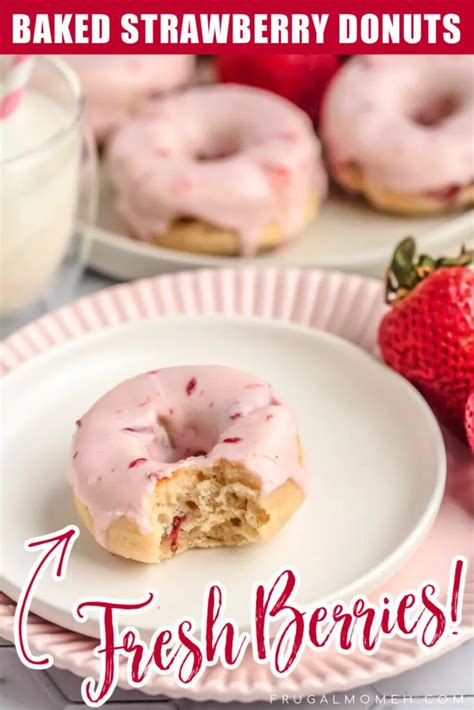 Baked Strawberry Donuts Recipe Frugal Mom Eh