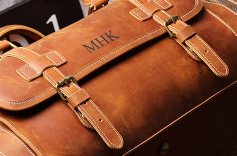 Personalized Mens Travel Bag Full Grain Leather Duffel Bag Etsy