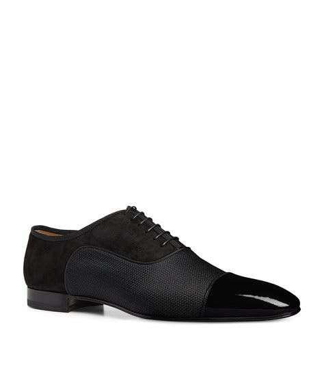 Mens Christian Louboutin Black Greggo Leather Oxford Shoes Harrods