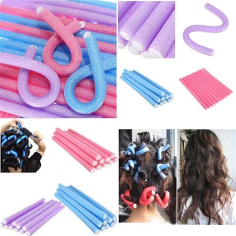 Buy 10 Foam Soft Bendy Twist Curler Tool Roller Hair Rod Diy