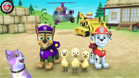 Paw Patrol On A Roll 1 🐕‍🦺🚓🚒pups Save The Cute Ducks Youtube