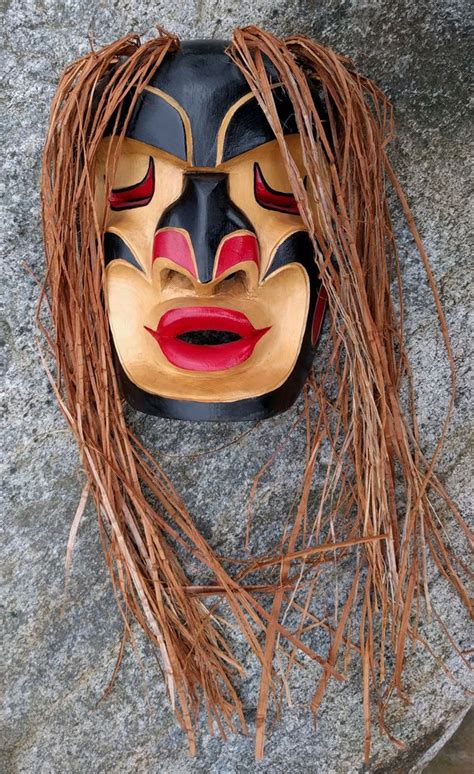 Northwest Coast First Nations Bc Canada Native Art Cedar Wild Woman