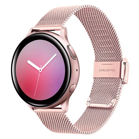 Trumirr Women Band For Galaxy Watch Active Mm Mm Pink Gold Mesh