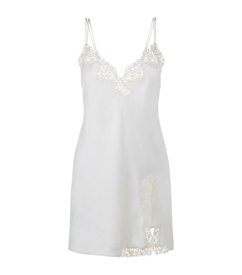 Womens La Perla Ivory Petit Macrame Slip Dress Harrods Uk