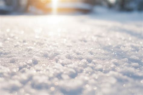 Premium Ai Image Snow Covered Ground With A Car In The Background