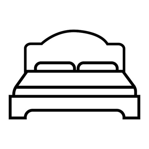 Premium Vector | Bed icon logo vector design template