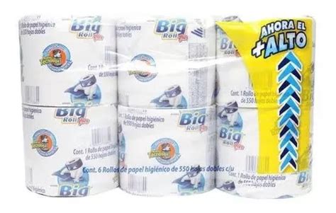 Papel Higienico Big Roll 550 Hojas Con 6 Pzs MercadoLibre