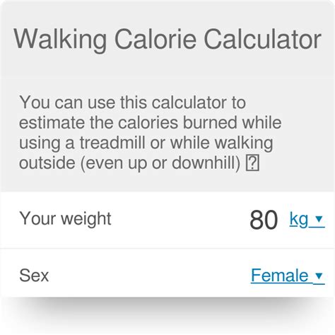 Walking Calorie Calculator Omni