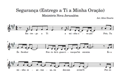 Entrego A Ti A Minha Oração - Segurança/Entrego a Ti a Minha Oração – Partitura para Clarinete, Sax ...