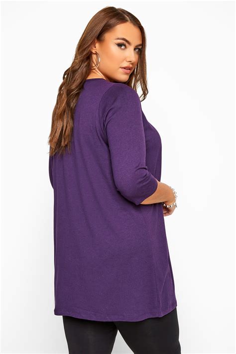 Purple Tunic With Pleated Front Yours Clothing