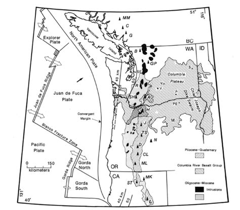 Juan de Fuca, Explorer and Gorda Plates - Americas:Tectonics