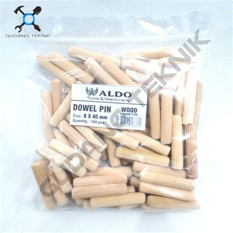 Jual Dowel Penyambung Kayu Pin Pen Stik 100pcs ALDO 6 8 10mm Sambungan