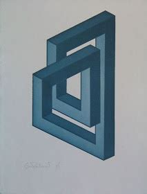 18 impossible figure by Oscar Reutersvärd Geometric shapes art