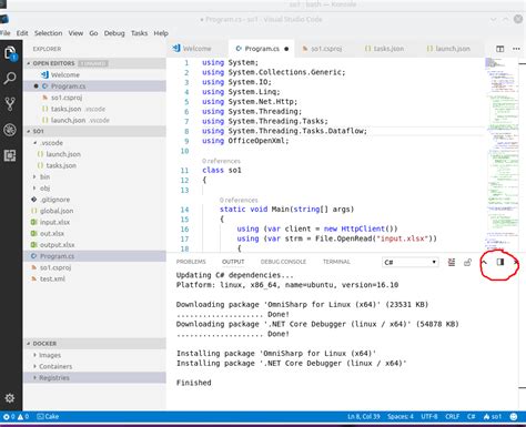 fsi   display  code output window  side