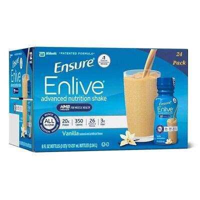 Vanilla Ensure Enlive Case Of Bottles Oz Meal Replacement Shake