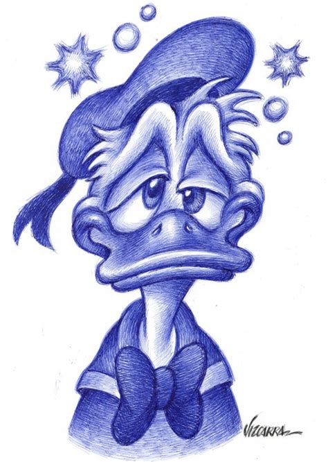 Joan Vizcarra Donald Duck Tired Original Drawing Pen Art Catawiki