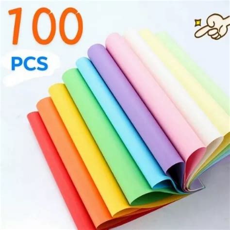 100 Hojas De Colores Resma Papel Carta A4 Impresión Escolar Cuotas