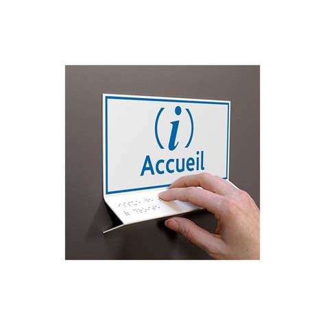 Support braille pour Signalétique Accueil Direct Signalétique