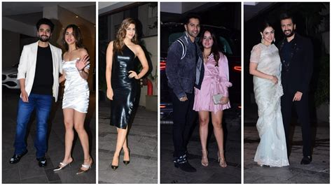 Rakul Preet Singh Kriti Sanon Varun Dhawan Attend Jackky Bhagnani S