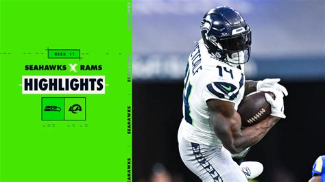 2023 Week 11 Seahawks At Rams Geno Smith Throws 21 Yard Pass To Dk Metcalf Highlight