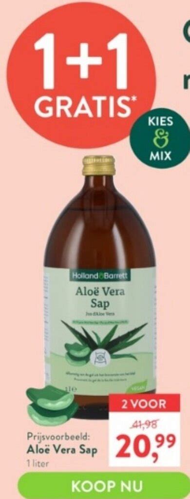 Alo Vera Sap Liter Gratis Aanbieding Bij Holland Barrett