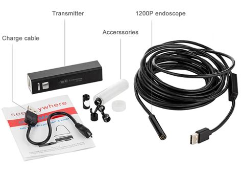 Беспроводной WiFi Эндоскоп FullHD