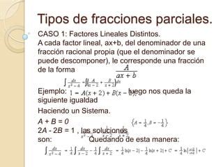 Integraci N Por Fracciones Parciales Ppt