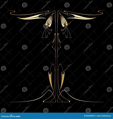 Vector Art Nouveau Card Stock Vector Illustration Of Holiday 83389965