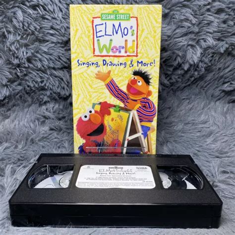 Sesame Street Elmos World Singing Drawing More Vhs Tape Cartoon