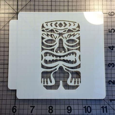 Tiki Head Stencil