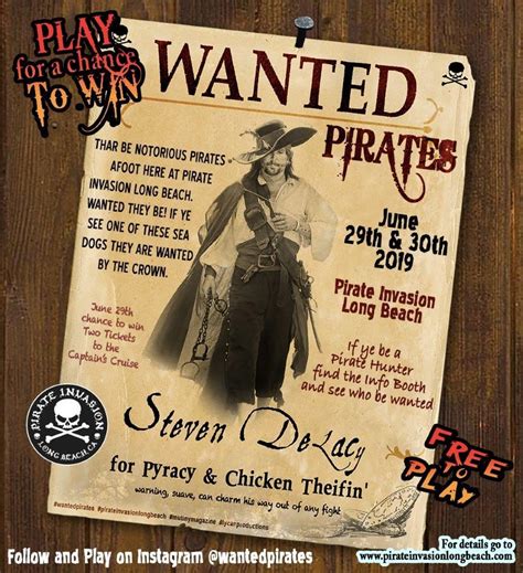 Wanted Pirate Poster Template