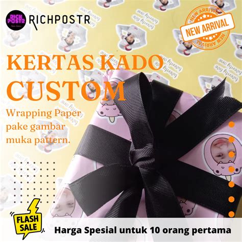 Jual Kertas Kado Custom Lembar A Pakai Foto Sendiri Idol Bias