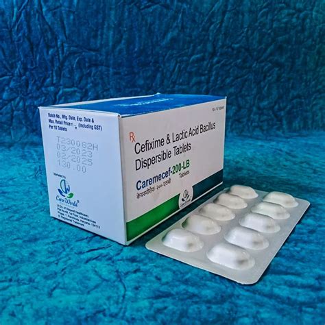 Cefixime Lactic Acid Bacillus Dispersible Tablet 200 Mg Packaging