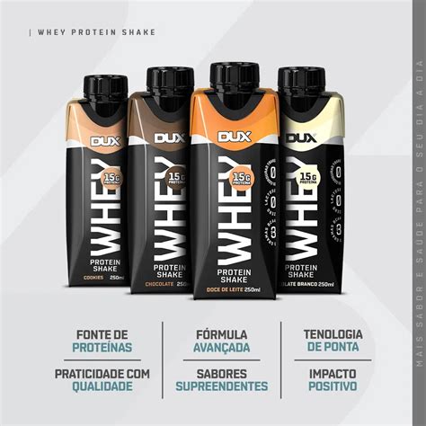 Whey Protein Shake Dux Ml Prote Na L Quida Pronto Para Beber N O