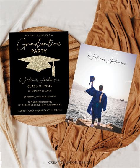 Class Of 2023 Graduation Invitation Template Printable Graduation Party Invite Grad