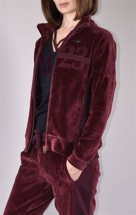 Женская толстовка на молнии AERONAUTICA MILITARE FW 19/20 bordeaux (FE ...