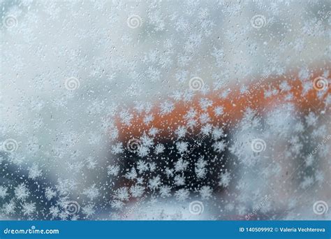 Ice Frost on the Car Window during Winter. Slovakia Stock Photo - Image of christmas, closeup ...