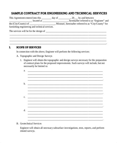 Engineering Contract Template