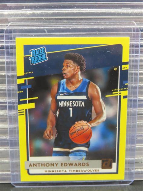 Anthony Edwards 2020 Donruss 201 Yellow Flood Price Guide Sports